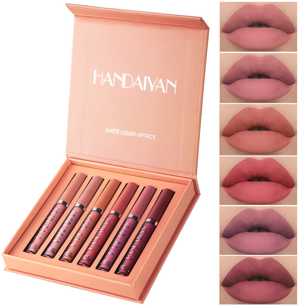 Matte Lip Glaze Liquid Lipstick Mini Tube Lip Gloss Waterproof Non-Stick Cup Lip Gloss Genuine Matte Lip Glaze Liquid Lipstick Mini Tube Lip Gloss Waterproof Non-Stick Cup Lip Gloss Genuine